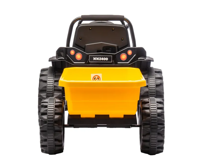 MILLY MALLY Pojazd Na Akumulator Traktor Z Przyczepą Farmer Yellow