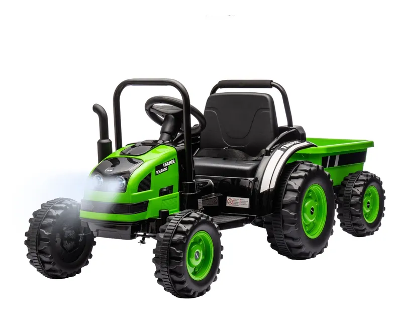MILLY MALLY Pojazd Na Akumulator Traktor Z Przyczepą Farmer Green