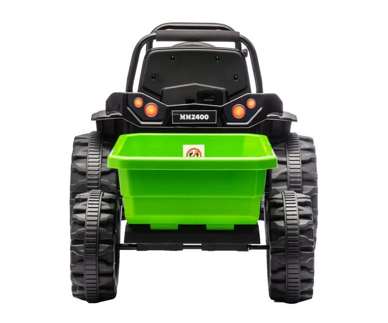 MILLY MALLY Pojazd Na Akumulator Traktor Z Przyczepą Farmer Green