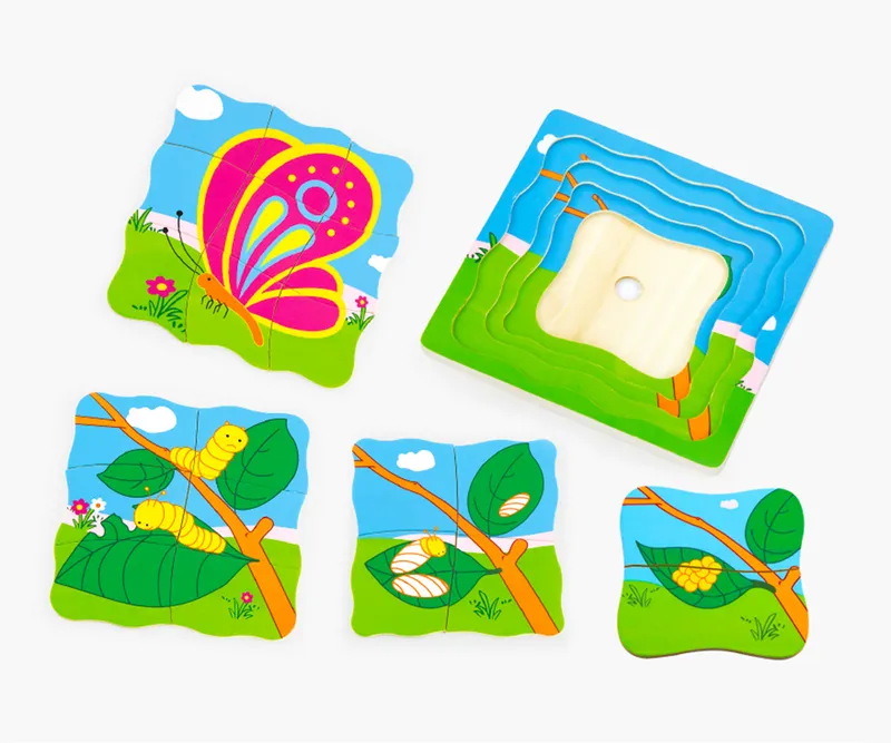 VIGA 59517VG Puzzle - Jak Rośnie Motylek