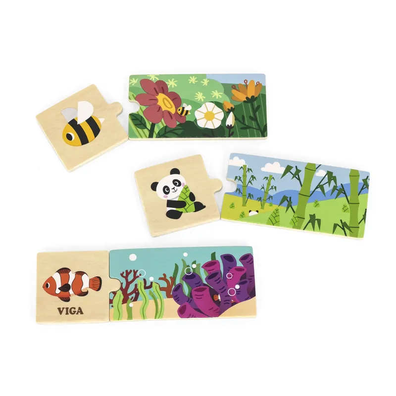 VIGA 44675 Drewniane Puzzle - Mój Dom