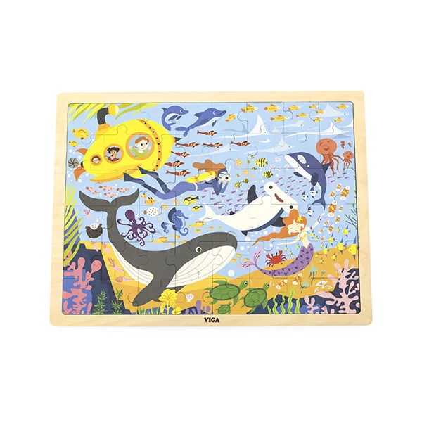 VIGA 44583 Puzzle Na Podkłądce 48 - Poznajemy Morze I Jego Mieszkańców