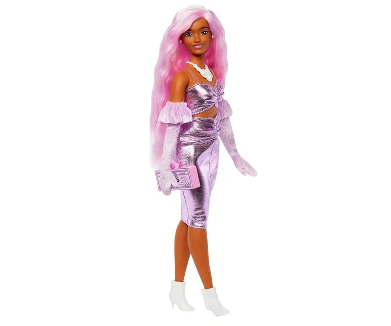 MATTEL HYV25 BARBIE Lalka Deluxe Style Z Różowymi Włosami