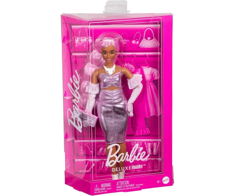 MATTEL HYV25 BARBIE Lalka Deluxe Style Z Różowymi Włosami