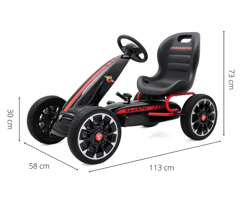 Gokart Na Pedały Abarth Black MILLY MALLY