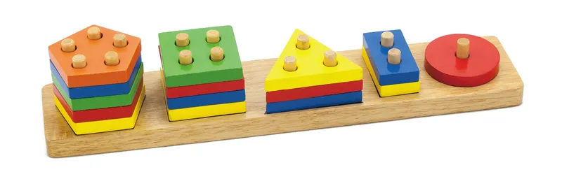 VIGA 58558 Klocki Z Sorterem Kształtów - Figury Geometryczne