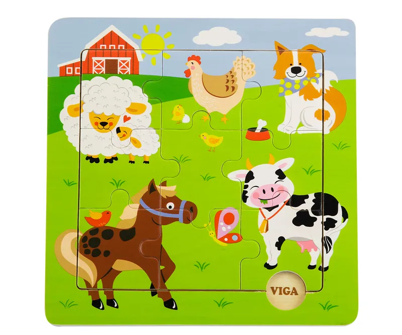 VIGA 50837 Puzzle Na Podkładce Farma