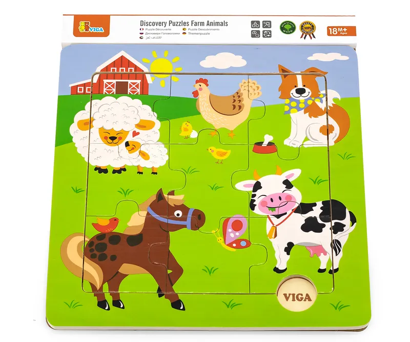 VIGA 50837 Puzzle Na Podkładce Farma
