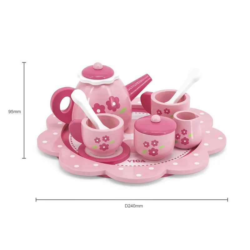 VIGA 44543 Serwis Do Herbaty I Kawy Pink Flower