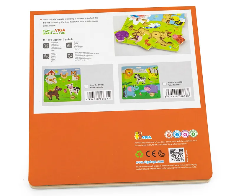 VIGA 50838 Puzzle Na Podkładce Zoo
