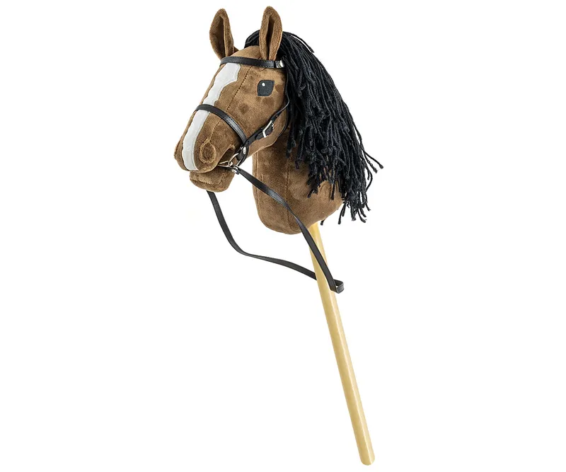 MILLY MALLY Hobby Plus Koń Na Kiju Dark Brown