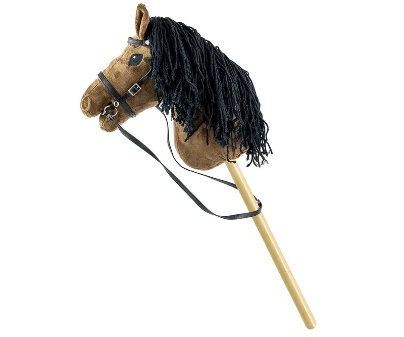 MILLY MALLY Hobby Plus Koń Na Kiju Dark Brown