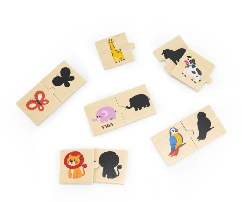 VIGA 44747 Zestaw Puzzli - Dopasuj Cienie