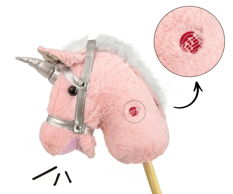 MILLY MALLY Hobby Koń Na Kiju Light Pink