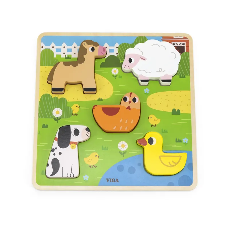 VIGA 44662 Drewniane Puzzle - Farma