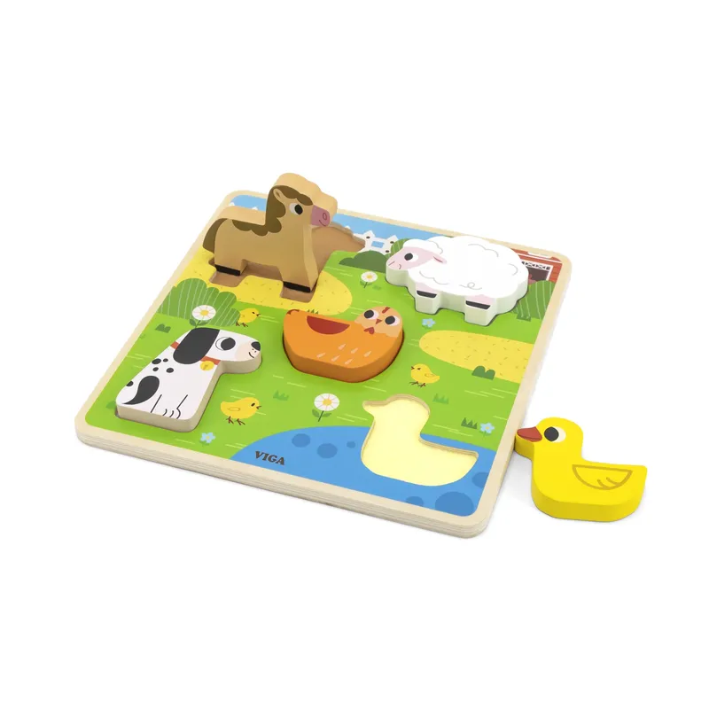 VIGA 44662 Drewniane Puzzle - Farma