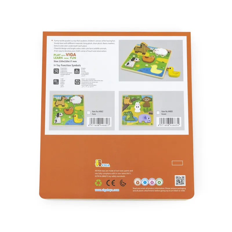 VIGA 44662 Drewniane Puzzle - Farma