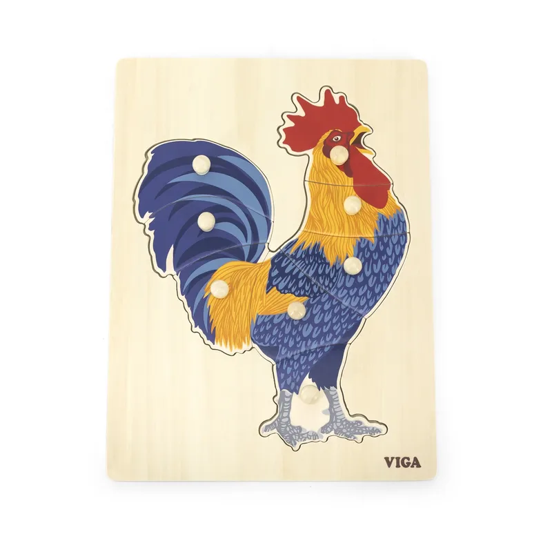 VIGA 44610 Puzzle Na Podkładce Z Uchwytami - Kogut