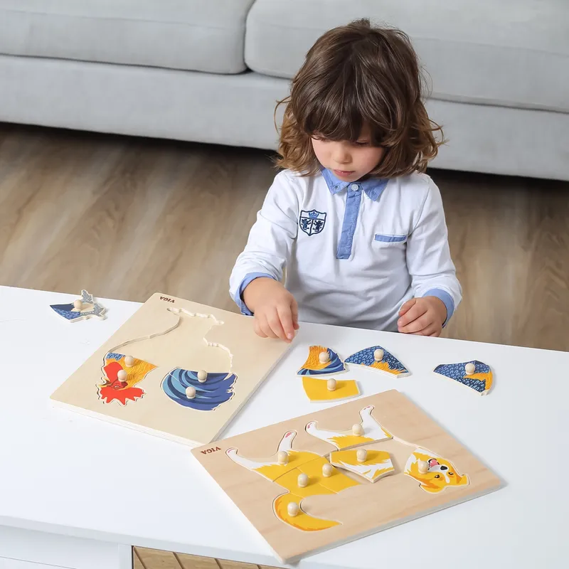 VIGA 44610 Puzzle Na Podkładce Z Uchwytami - Kogut