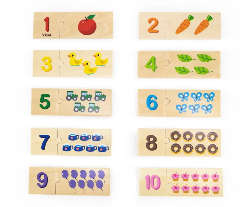 VIGA 44748 Zestaw Puzzli - Dopasuj Liczby