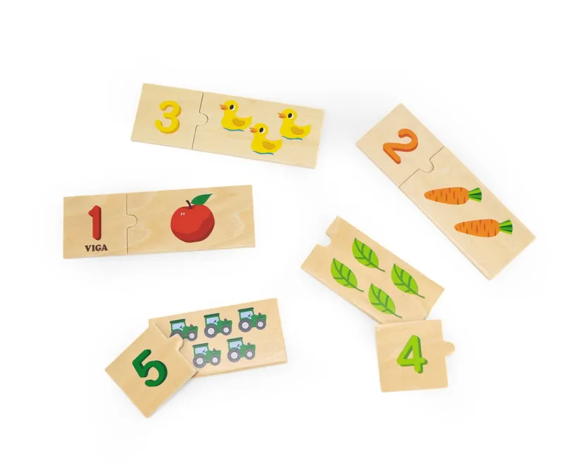 VIGA 44748 Zestaw Puzzli - Dopasuj Liczby