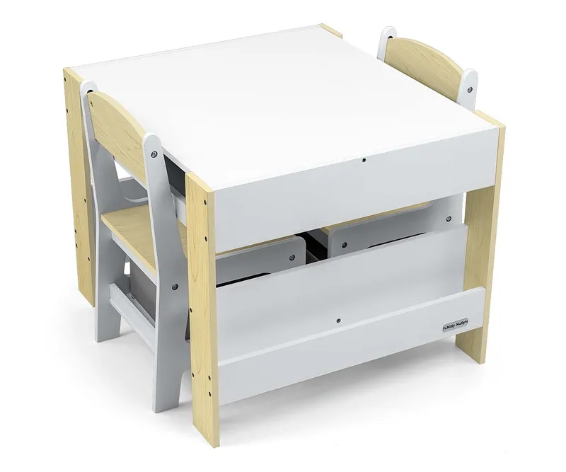 MILLY MALLY Zestaw Mebli - Stolik I Dwa Krzesełka Sven Natural