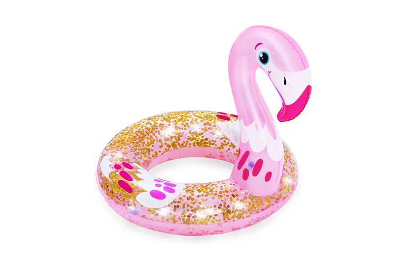 BESTWAY 36306 Kółko Do Pływania Z Brokatem Flaming 61cm X 61cm