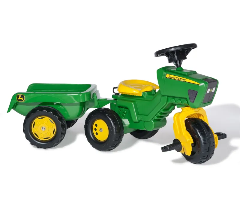 ROLLY TOYS 052769 Traktor ROLLY-Kid John Deere 3-KOŁOWY Z Przyczepą