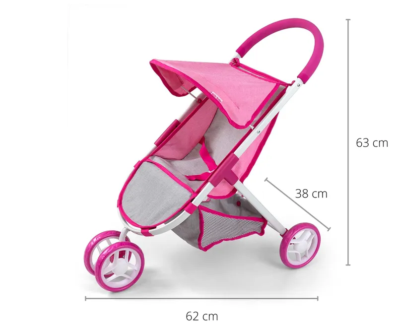 MILLY MALLY Wózek Dla Lalek Susie Prestige Pink