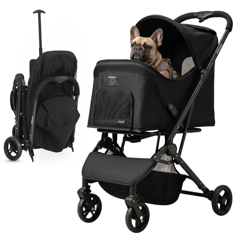 Qppet Wózek Dla Zwierząt Pettie Pet Black QPLAY