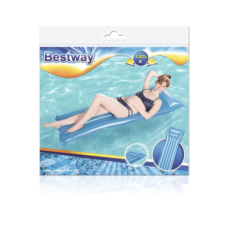 BESTWAY 44042 Materac Plażowy Lśniący 183cm X 69cm - Niebieski