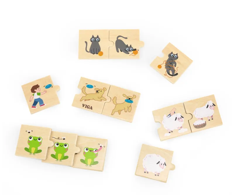 VIGA 44751 Zestaw Puzzli Z Sekwencjami Logicznymi - Przyroda I Zwierzęta