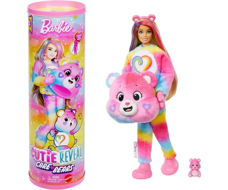 MATTEL JVF60 BARBIE Cutie Reveal Lalka Tęczowy Miś