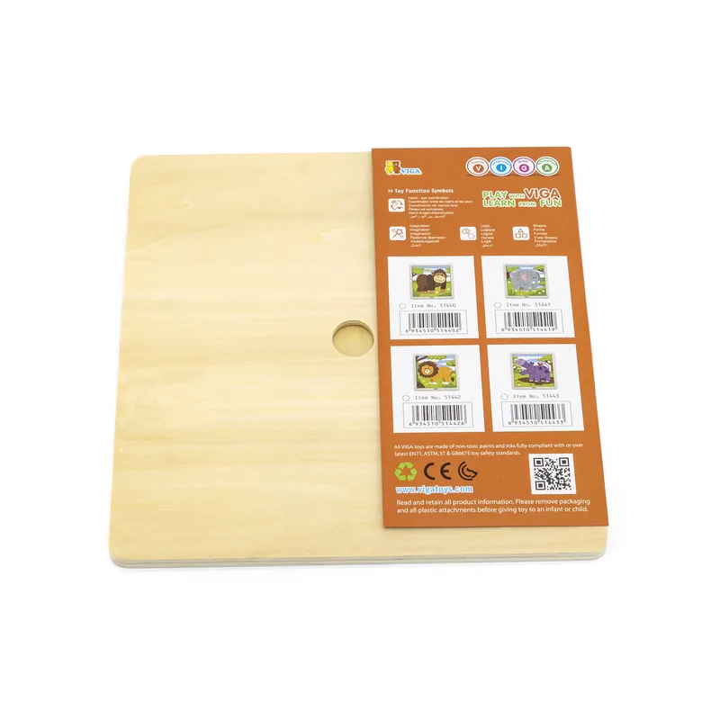 VIGA 51443 Puzzle Na Podkładce 9 Elementów - Hipopotam