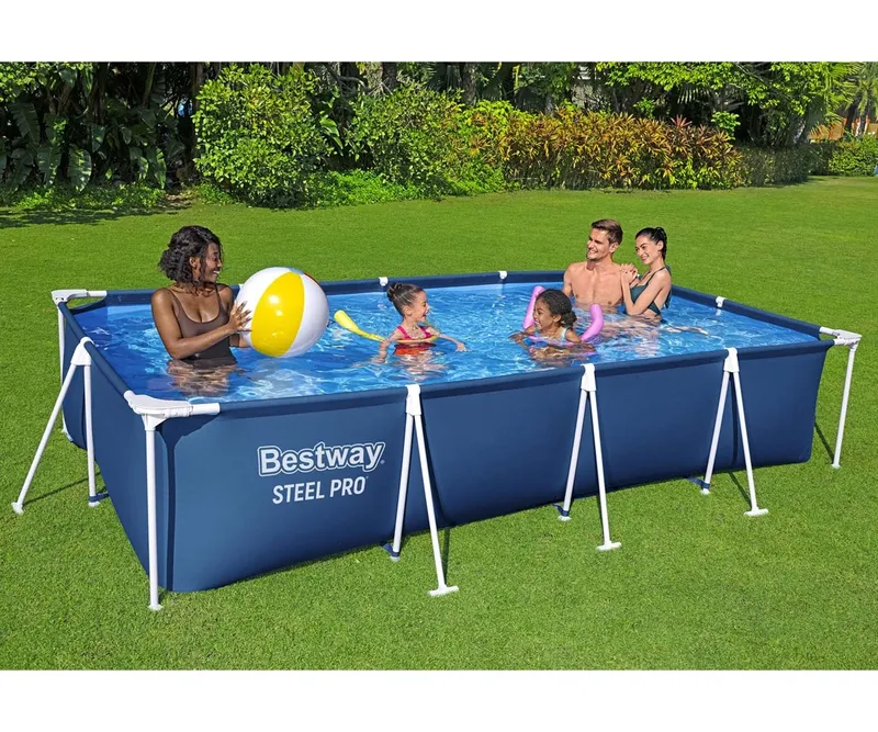 BESTWAY 56405 Basem Stelażowy Steel Pro Prostokątny 4.00m X 2.11m X 81cm