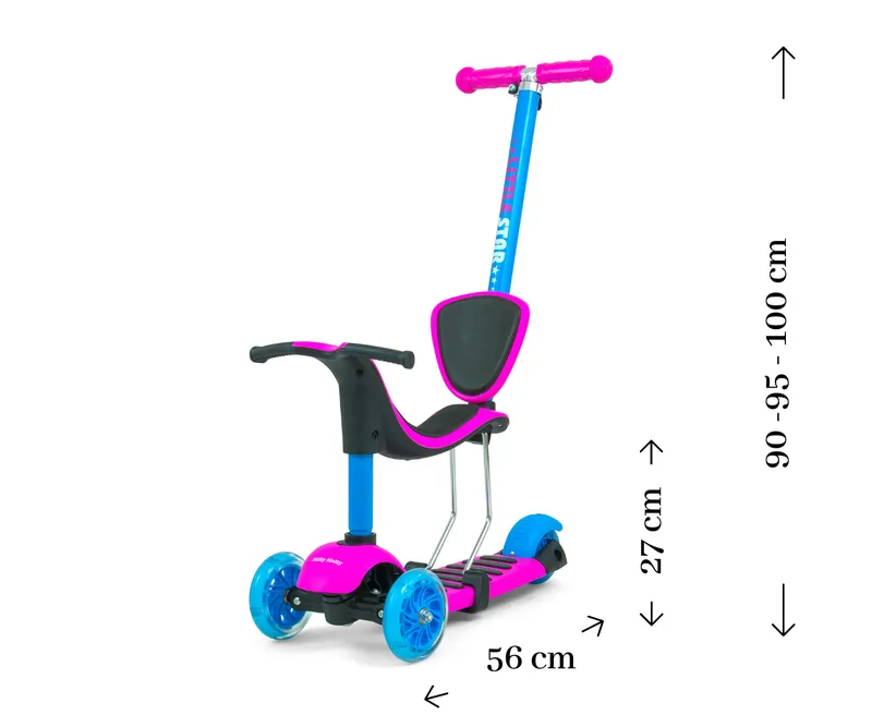 MILLY MALLY Scooter Little Star Pink-Blue