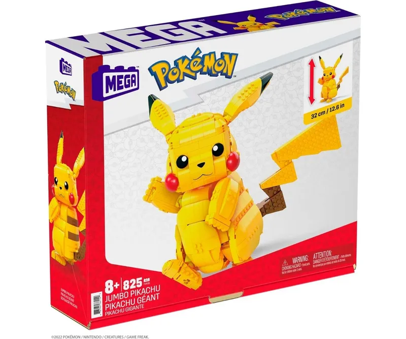 MATTEL FVK81 Klocki Mega Pokemon Duży Pikachu 825 Elementów