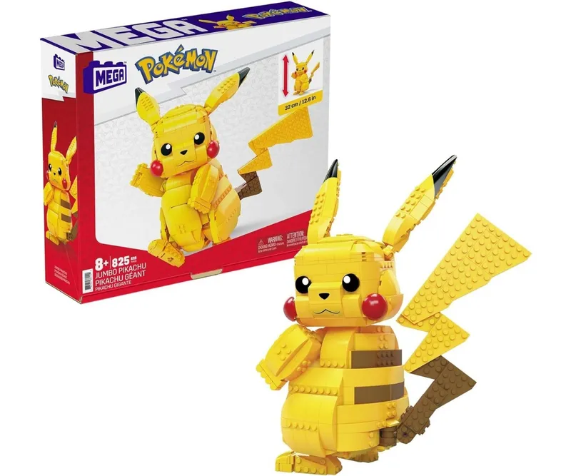 MATTEL FVK81 Klocki Mega Pokemon Duży Pikachu 825 Elementów