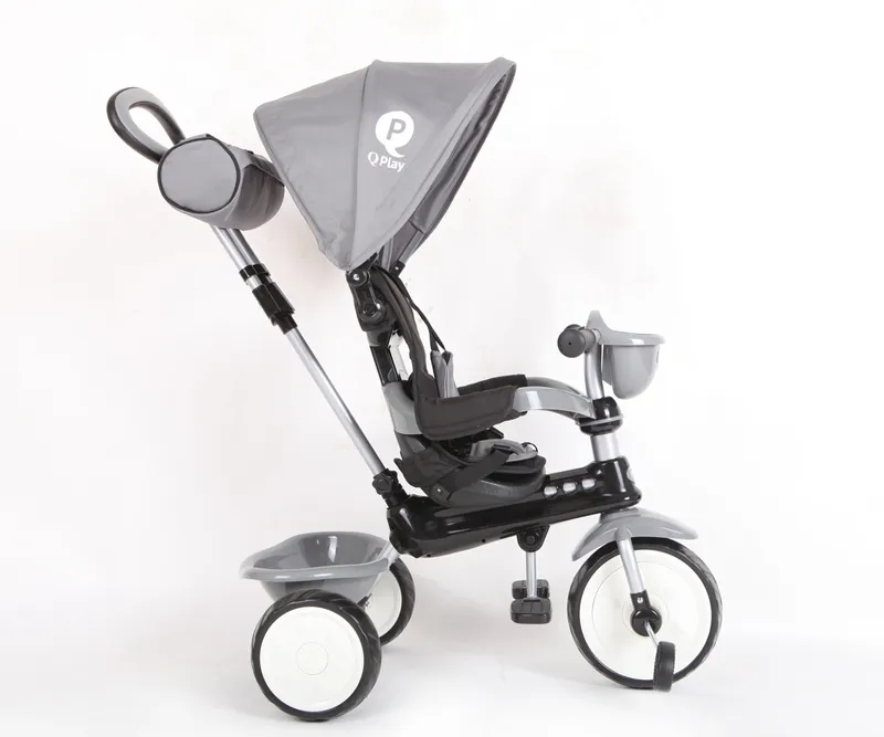 QPLAY Rowerek Trójkołowy Comfort Grey
