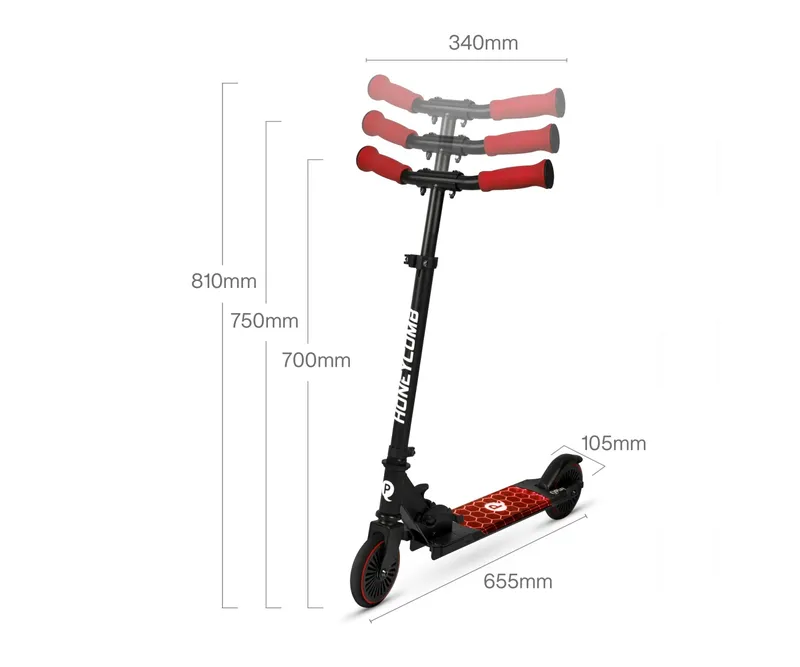QPLAY Hulajnoga Honeycomb Red