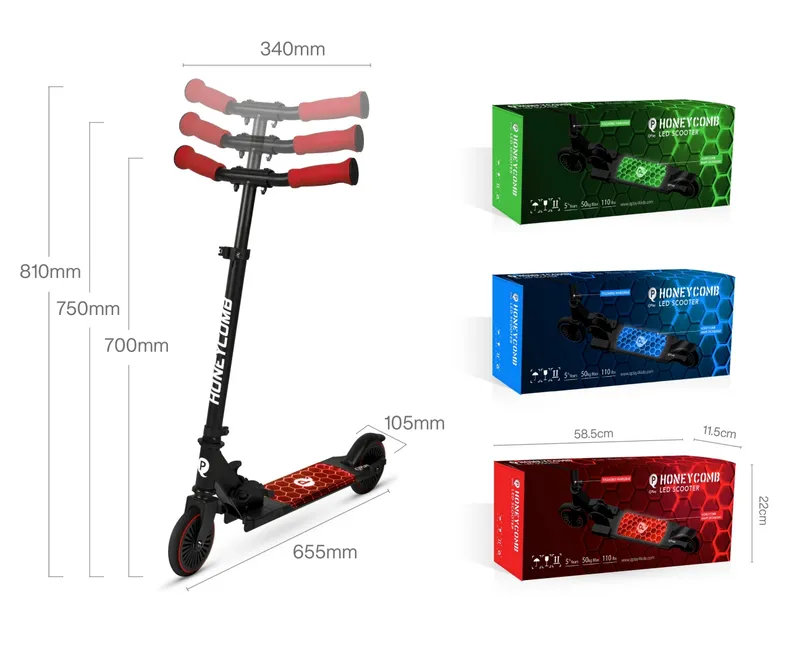 QPLAY Hulajnoga Honeycomb Red