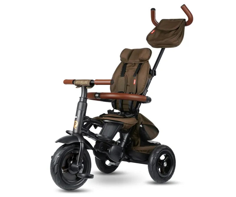 QPLAY Rowerek Trójkołowy Rito Deluxe Rubber Brown