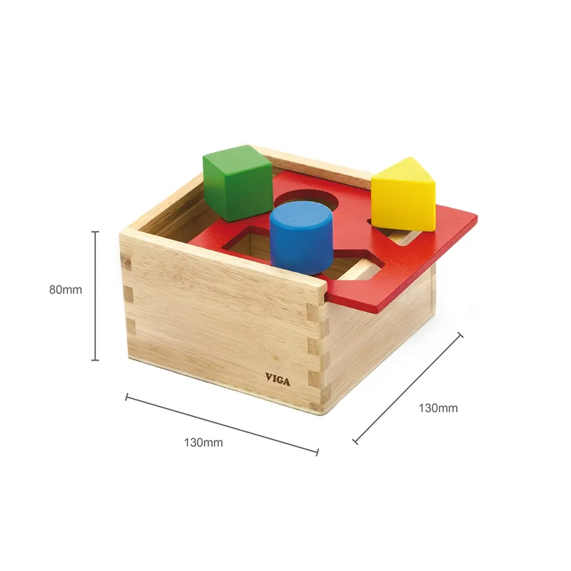 VIGA 50844 Klocki Z Sorterem Kształtów - Figury Geometryczne