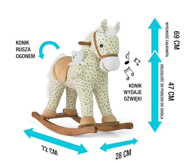 MILLY MALLY Koń Pony Gray Dot