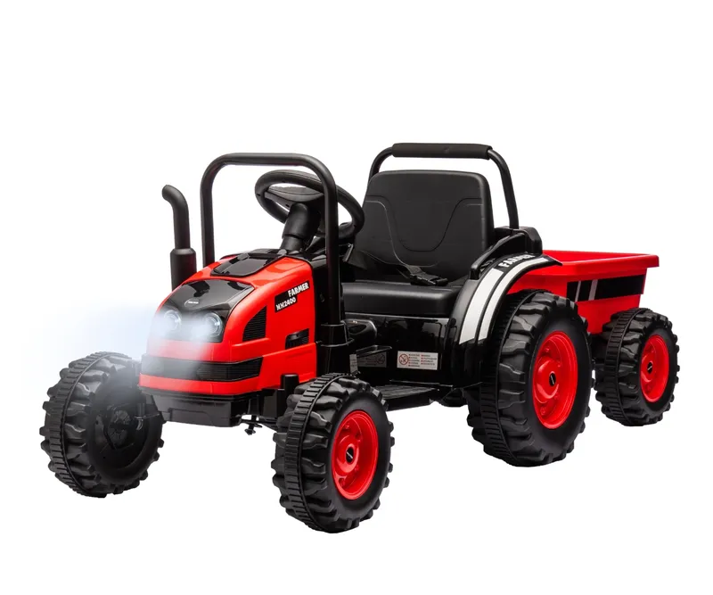 MILLY MALLY Pojazd Na Akumulator Traktor Z Przyczepą Farmer Red