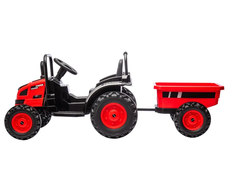 MILLY MALLY Pojazd Na Akumulator Traktor Z Przyczepą Farmer Red