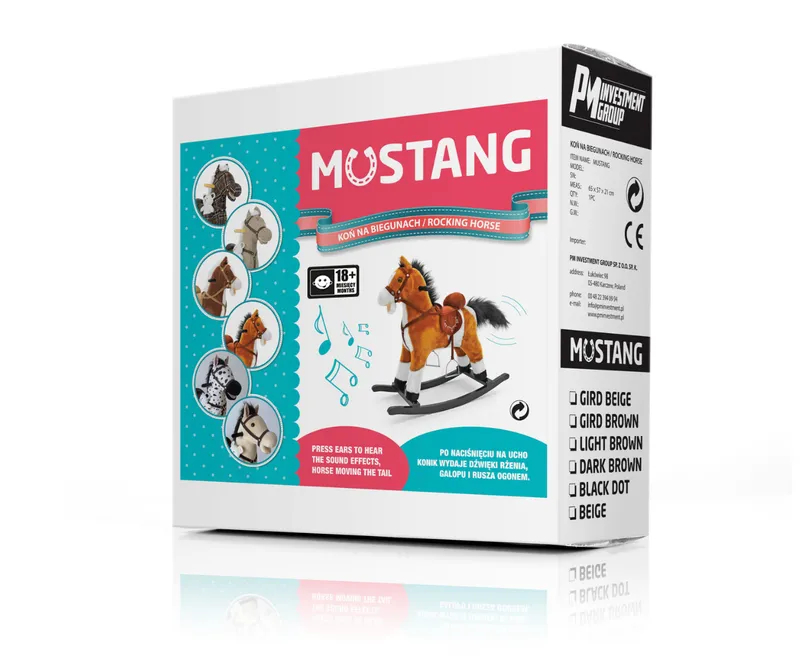 MILLY MALLY Koń Mustang Ciemny Brąz