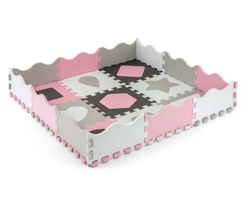 Mata Piankowa Puzzle Jolly 3x3 Shapes MILLY MALLY - Pink Grey
