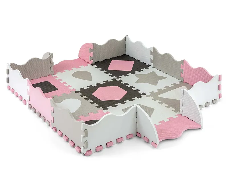Mata Piankowa Puzzle Jolly 3x3 Shapes MILLY MALLY - Pink Grey