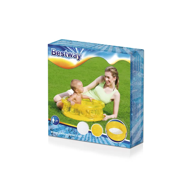 BESTWAY 51112 Mini Basenik Transparentny 64cm X 24cm - Żółty